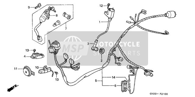 Honda SA75 1993 Kabelbaum für ein 1993 Honda SA75